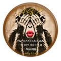 Argan Body Butter - Travel size 60g, Rich Hydrating butter for dry skin. Natural, Organic, Waterless, Vegan, Cruelty Free and Free From synthetic fragrance, parabens or SLS (Vanilla)